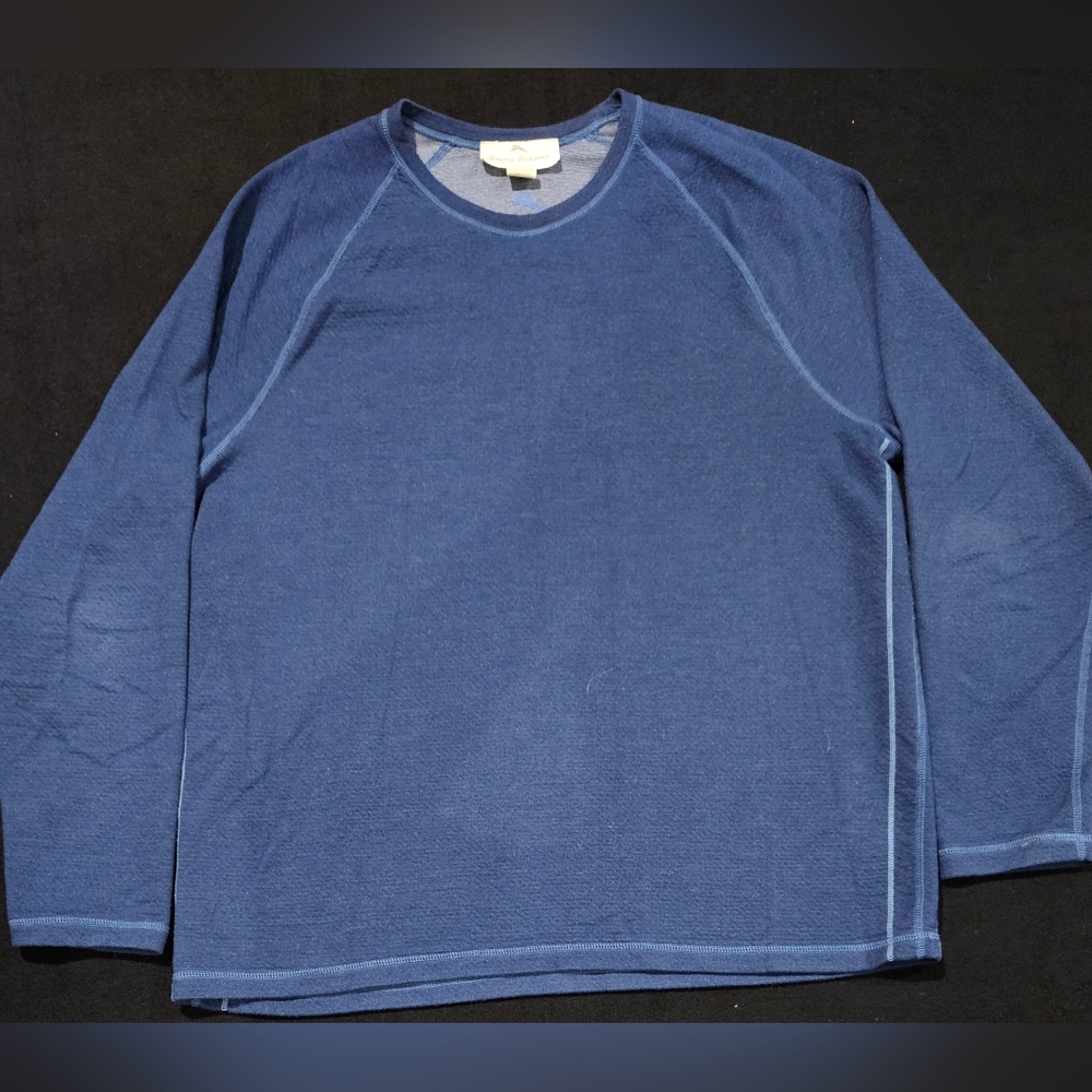 Tommy Bahama Sweatshirt Mens XL Blue Reversible Long Sleeve Round Neck